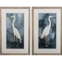 Simple Egret 2-pc. Framed Wall Art Set