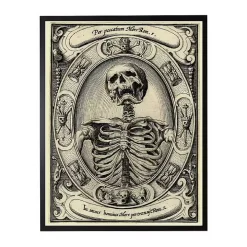 Skeleton Portrait Framed Halloween Wall Plaque