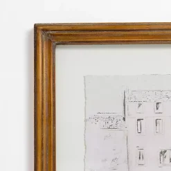Sketched City Street Framed Art Print