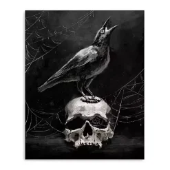 Skull & Raven Canvas Art Print, 16x20