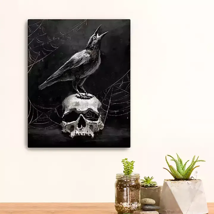 Skull & Raven Canvas Art Print, 16x20