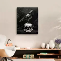 Skull & Raven Canvas Art Print, 24x30