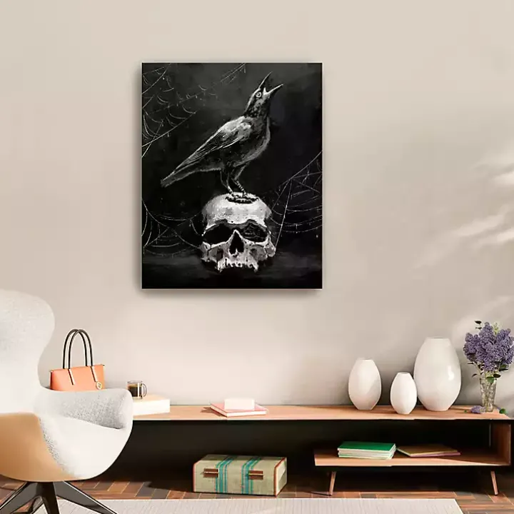 Skull & Raven Canvas Art Print, 24x30