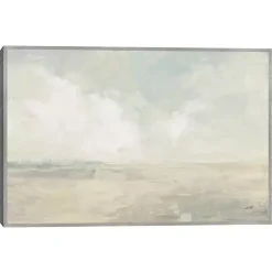Sky and Sand Crop Framed Canvas Art Print