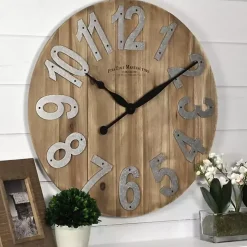 Slat Wood Wall Clock