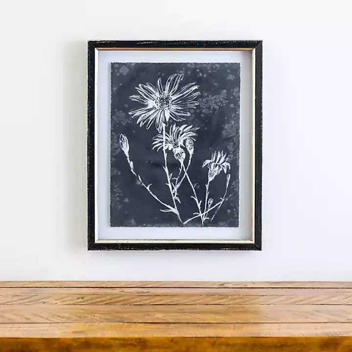 Slate Floral III Framed Art Print