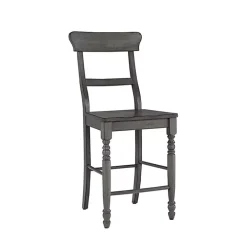 Slate Gray Ladder Back Counter Stools, Set of 2