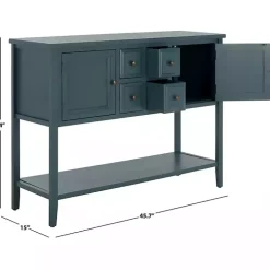 Slate Teal 4-Drawer Charlotte Sideboard