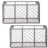 Small Wall Hanging Chicken Wire Baskets, Set of 2