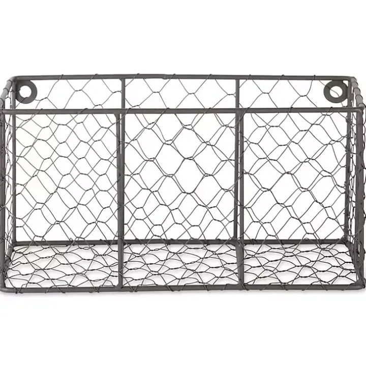 Small Wall Hanging Chicken Wire Baskets, Set of 2