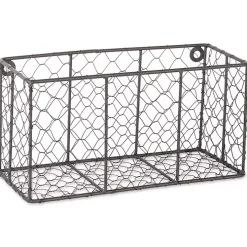 Small Wall Hanging Chicken Wire Baskets, Set of 2