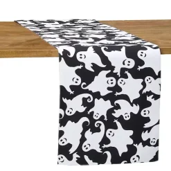 Smiling Ghost Halloween Table Runner