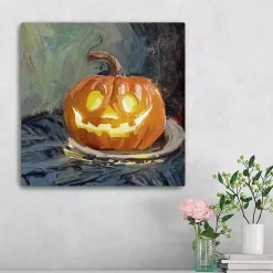 Smiling Jack O Lantern Canvas Art Print