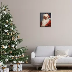 Smiling Santa Portrait Framed Art Print