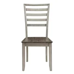 Smoked Honey and Alabaster Dining Chairs, Set of 2