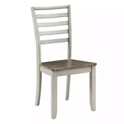 Smoked Honey and Alabaster Dining Chairs, Set of 2