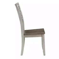 Smoked Honey and Alabaster Dining Chairs, Set of 2