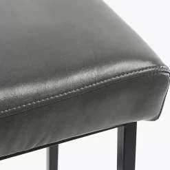 Smokey Gray Faux Leather Counter Stools, Set of 2