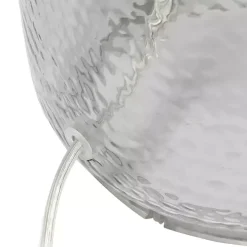 Smokey Gray Hammered Glass Gray Shade Table Lamp