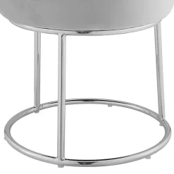 Smokey Gray Velvet Vanity Stool