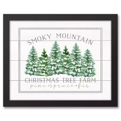 Smoky Mountain Christmas Tree Farm Framed Plaque