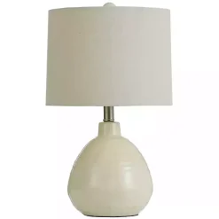 Smooth Ivory Ceramic Table Lamp