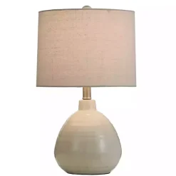 Smooth Ivory Ceramic Table Lamp