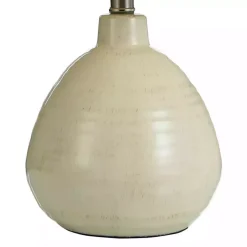 Smooth Ivory Ceramic Table Lamp