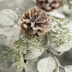 Snow Dusted Eucalyptus and Pinecone Garland