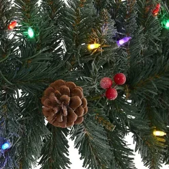 Snow Dusted Pine Cone and Berries LED Garland
