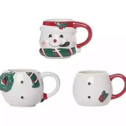 Snowman Ceramic Stacking Mugs, Set of 3