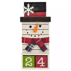 Snowman Christmas Countdown Blocks Figurine