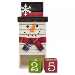 Snowman Christmas Countdown Blocks Figurine