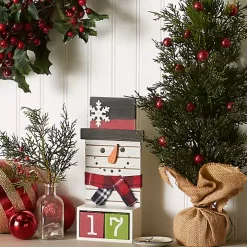 Snowman Christmas Countdown Blocks Figurine