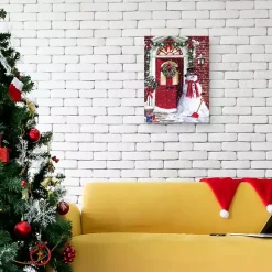 Snowman Entryway Canvas Art Print