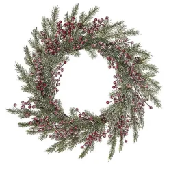 Snowy Berry and Greenery Christmas Wreath