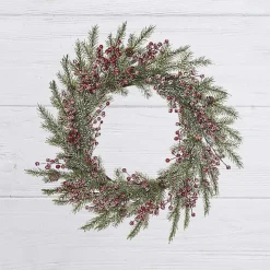 Snowy Berry and Greenery Christmas Wreath