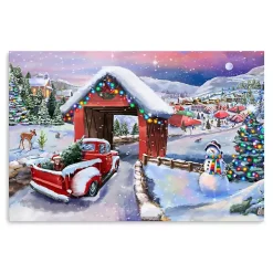 Snowy Christmas Road Trip Canvas Art Print, 24x36