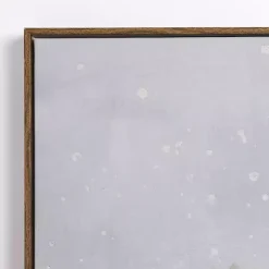 Snowy Church Framed Canvas Art Print