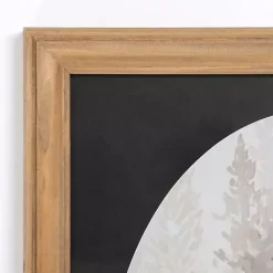 Snowy Trees Oval Framed Art Print