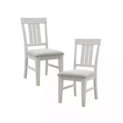 Sofia White High Back Dining Chairs, Set of 2