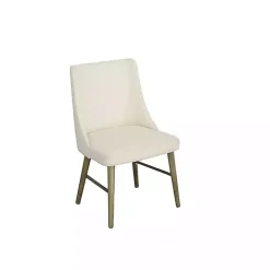 Soft Alabaster Upholstered Dining Chairs, Set of 2
