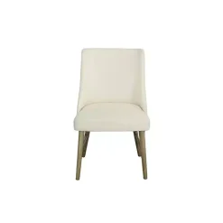Soft Alabaster Upholstered Dining Chairs, Set of 2