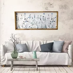 Soft Blue Garden Framed Canvas Art Print