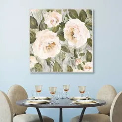 Soft California Roses Framed Canvas Art