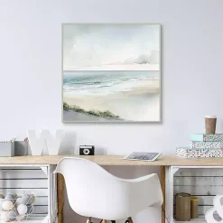 Soft Coastal I Framed Canvas Art Print