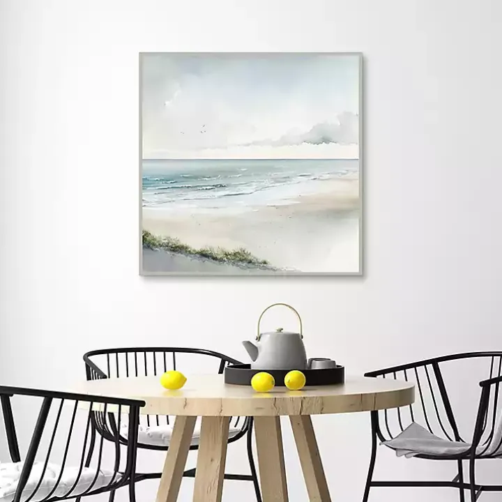 Soft Coastal I Framed Canvas Art Print