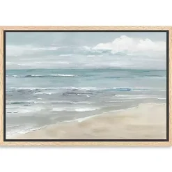 Soft Solace Beach Framed Canvas Art Print