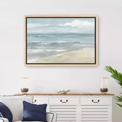 Soft Solace Beach Framed Canvas Art Print