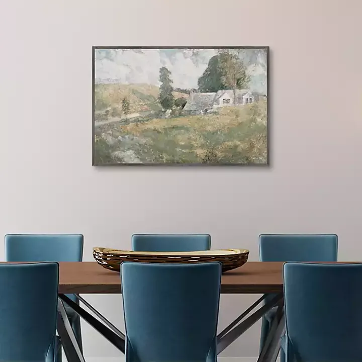 Soft Spring Landscape Framed Canvas Art Print